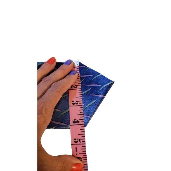 Meeting Street Blue Abstract Pattern Silk Classic Designer Tie Business Preppy - Picture 11 of 12